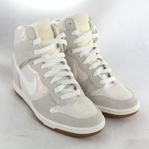 Nike Shoes - NIKE Dunk Sky Hi PRM Metallic Luster Wedge Sneaker